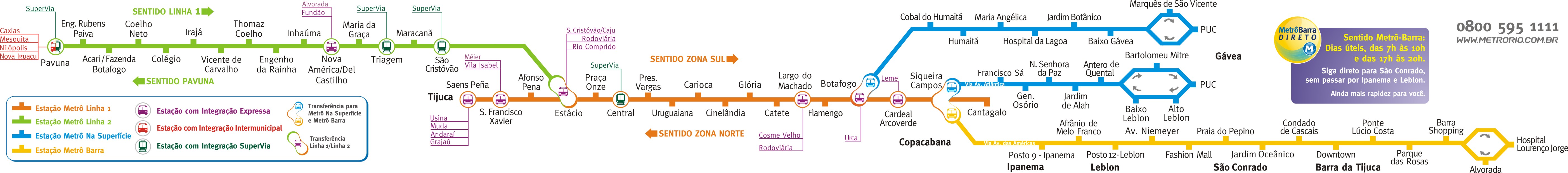 Карта метро рио де жанейро