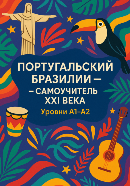 Обложка книги: Самоучитель португальского Бразилии: XXI век (A1–A2) — Современный курс для освоения португальского с нуля. учебник португальского языка Бразилии, пособие для изучения языка в Бразилии.